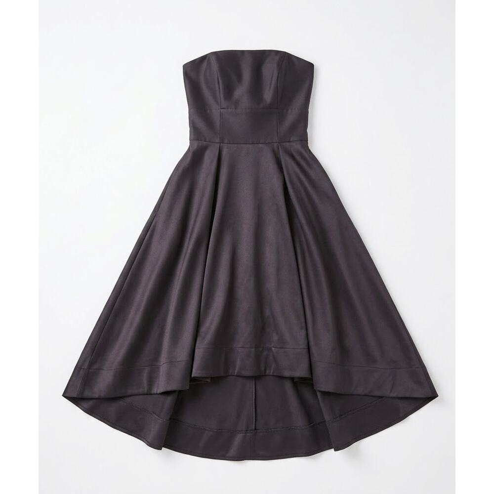 AQUA Black Strapless High-Low Formal Dress Size 6 Maxi Evening Gown